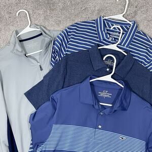 Lot of 4 VINEYARD VINES Performance (1) 1/4 Zip Pullover & (3) Polos Mens Large